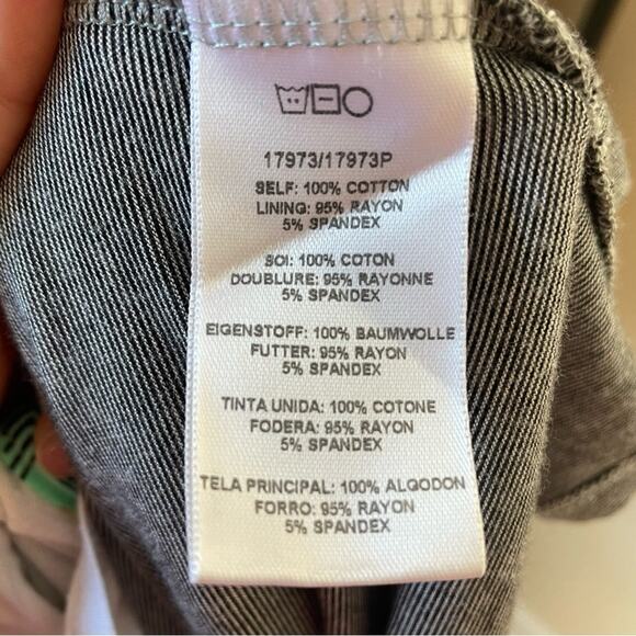 ANTHROPOLOGIE DOLAN LEFT COAST gray tie front casual short sleeve dress size med - Picture 6 of 6